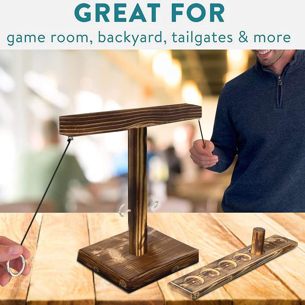 Handmade Wooden Hook And Loop Interactive Drink Game For Children And Adults