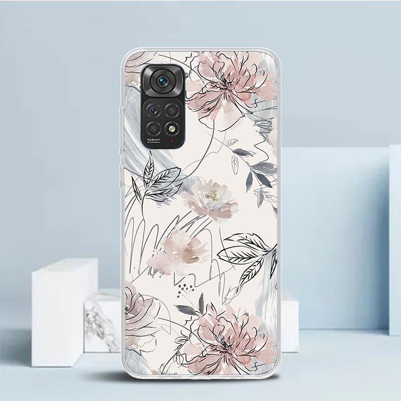 Beautiful Rose Bling Picture Phone Case For Xiaomi Redmi Note 15 14 14S 13 12S 12 Pro Plus 11S 11 11T 11E 10S 10 + Soft TPU Back