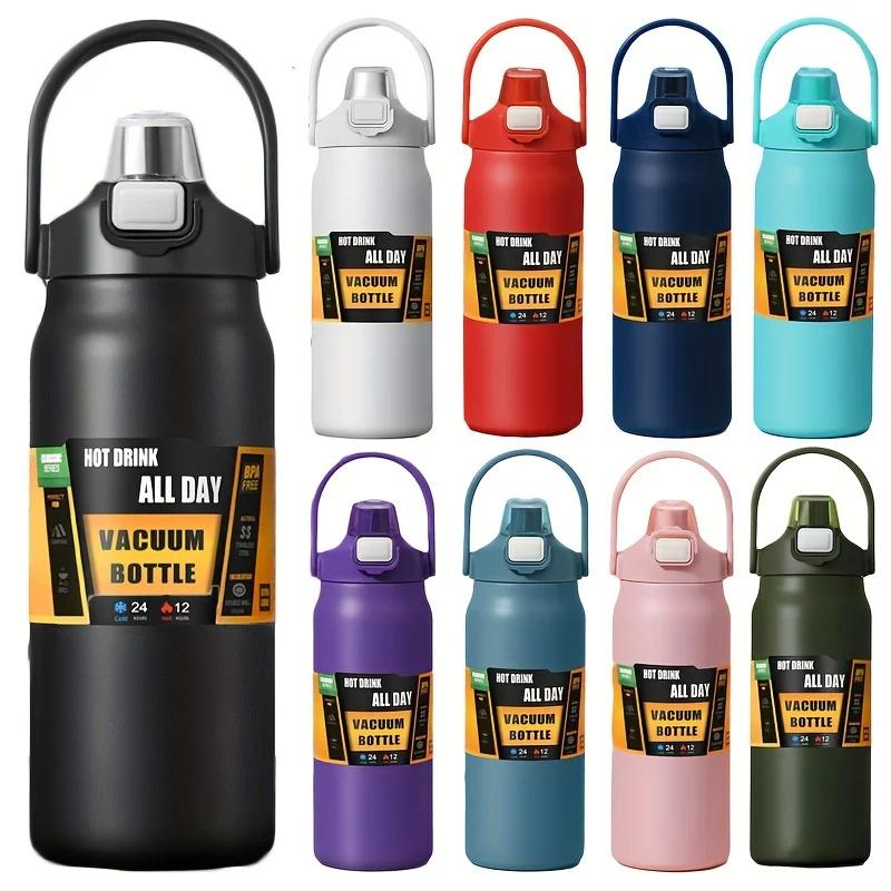 Termo láhev z nerezové oceli 2,5 l Velkoobjemová Termo voda Přenosná 2500 ml Vakuový hrnek Termoska Izolovaný pohár 2 l Tumbler 84 oz