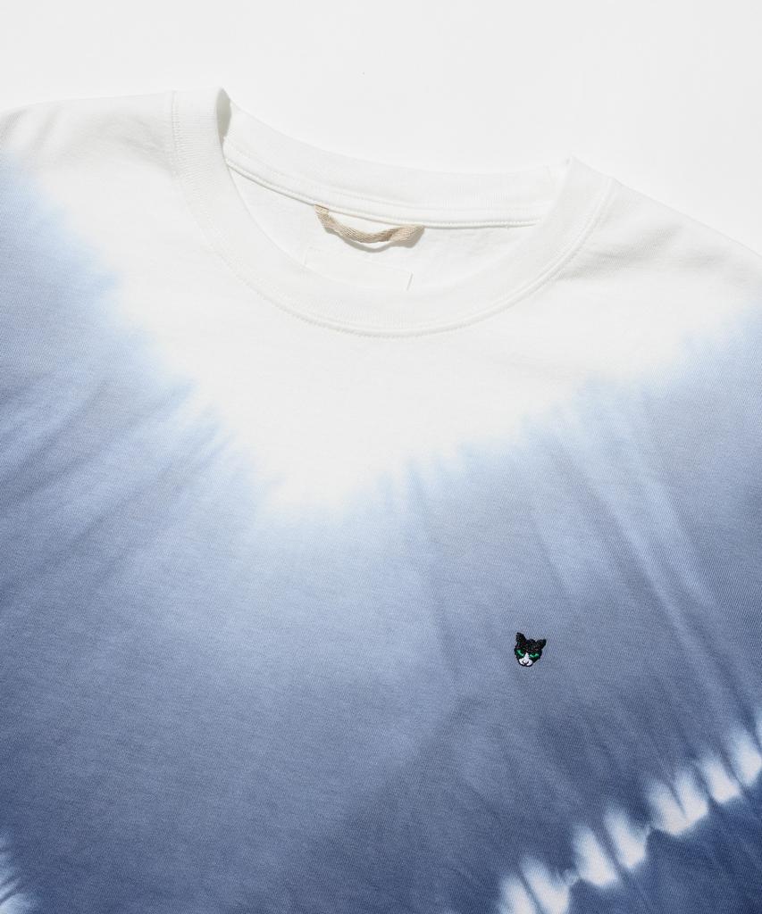 UJ BECOMING Belly Tie-Dye Short Sleeve T-Shirt - Navy