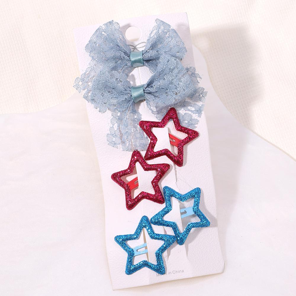 Kids Fresh Hair Clip Set Flower Printe Sweet Butterfly Hairpins Children BB Hair Bangs Clips Barrettes Girl Accessories Headwear