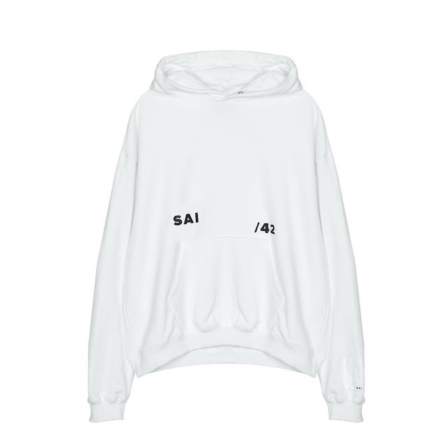 002 Oversized Sweat Hoodie White Sai/42