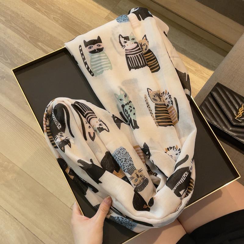 Cotton and Linen Women's Scarves Cute Sun Protection Shawls Beach Tourism Beach Scarves