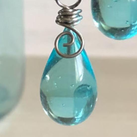 Handmade Earrings with Spiral Design Retro Bronze Hooks Handmade Sustainable Earrings Charm Necklace Jewelry