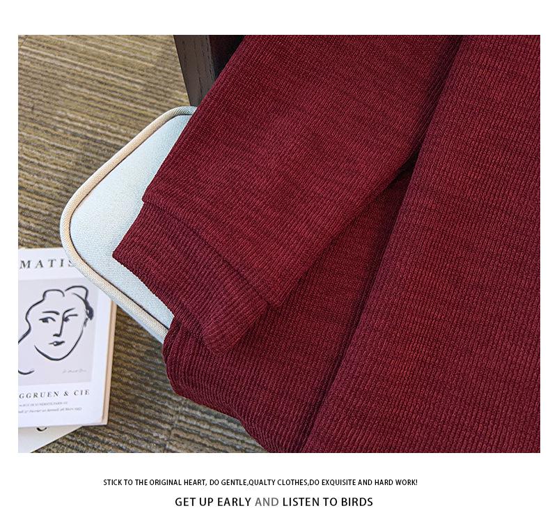 Women's Retro Minimalist Plus Size Knit Hooded Pullover - Versatile Autumn Outerwear