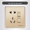 Ruitetai 86-Type Wall Switch and Outlet Combo CN Plug (adapter Included)
