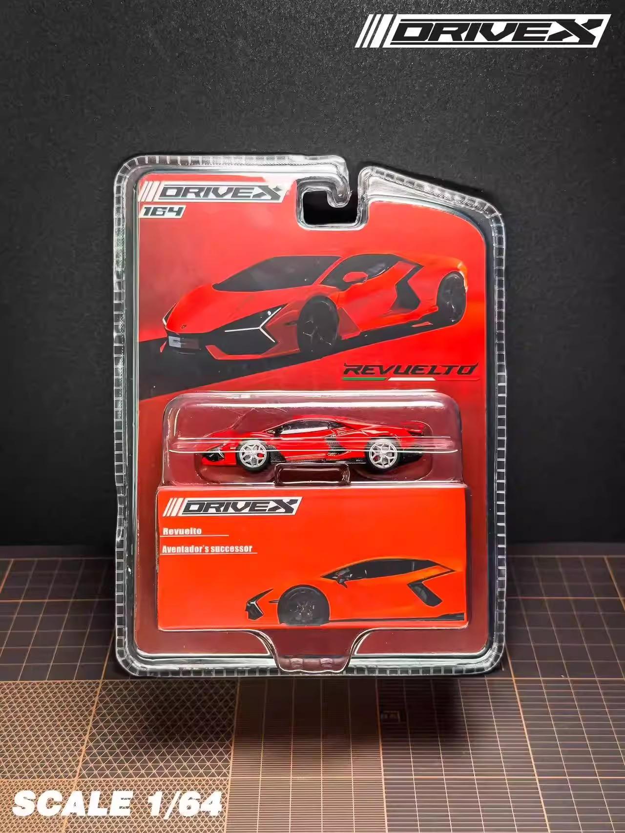 Nieuwe Pre Drive 1:64 Lamborghini Revuelto Blisterverpakking Versie Legering Minatuur Diecast Model Lamborghini Sportwagen Speelgoed