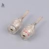 2/4Pcs 4MM Banana Female To 2MM Pin Connector HIFI Cable Adapter Plug Braided Copper Wire Socket