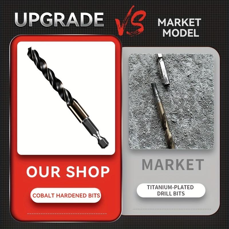 5 szt. Zestaw wierteł krętych powlekanych kobaltem 1,5 mm-6,5 mm HSS M35 Wiertło pistoletowe Do drewna/metalu Wiertło do wycinania otworów Narzędzia elektryczne