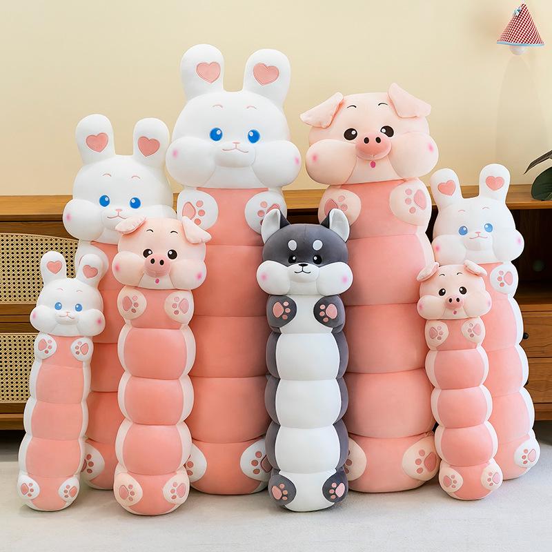 Cute Caterpillar Long Pillow: Girls' Bedroom Side Sleeper & Backrest
