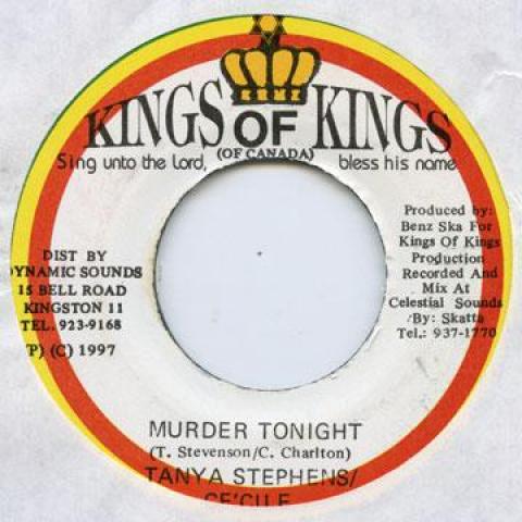 

7-дюймовая пластинка TANYA STEPHENS, CECILE - Murder Tonight Kings Of Kings 1997 Ямайка Регги, Ска и Даб
