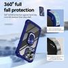 For iPhone 16 Pro Max Case Alloy Lens Frame PC+TPU Kickstand Phone Back Cover