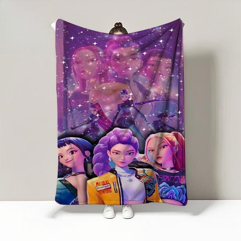 Sajaboys Kpop Printing Blanket for Home Fleece Plush Hunters Flannel Blankets