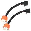2Pcs H13 9008 To H4 9003 Hb2 Adapter Headlight Conversion Cable Female Led Light