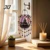 Acrylic Hanging Decor Halloween Crystal Window Suncatcher, Witch Wind Chime, Decorative Creative Birthday Presents Ornament for Indoor Outdoor Garden