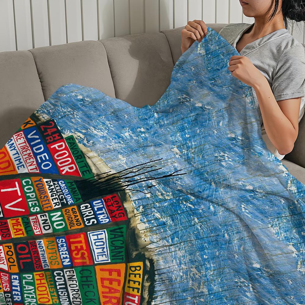 Blanket For Soft Throw Blanket for Picnic Bed R-Radiohead Sofa Home Bedroom Band Cozy Warm Comfortable