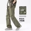 Army green paratrooper overalls men's spring and autumn waterproof and windproof loose casual mountaineering charging pants
