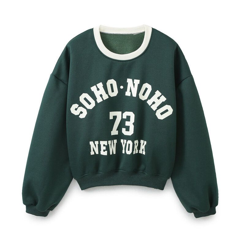 Fashion Style 2024 Spring New Women's Printed Flannel Sweatshirt High Waist Jogger Pants 6050309 712