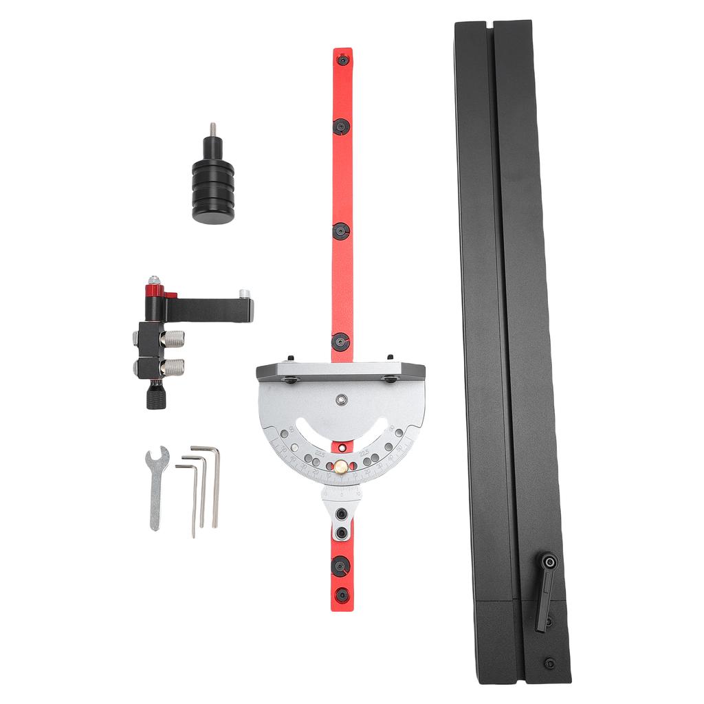 Table Saw Miter Gauge with Micro Adjustable Flip Stop and Extendable Fence for Band Saw Router Table 3/8x3/4 Inch T Slot