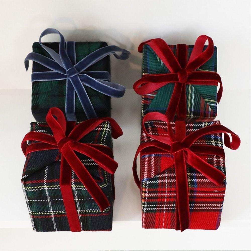 Plaid Pattern Christmas Tree Ornament Hanging Hanging Christmas Ornament Holiday Scene Decor