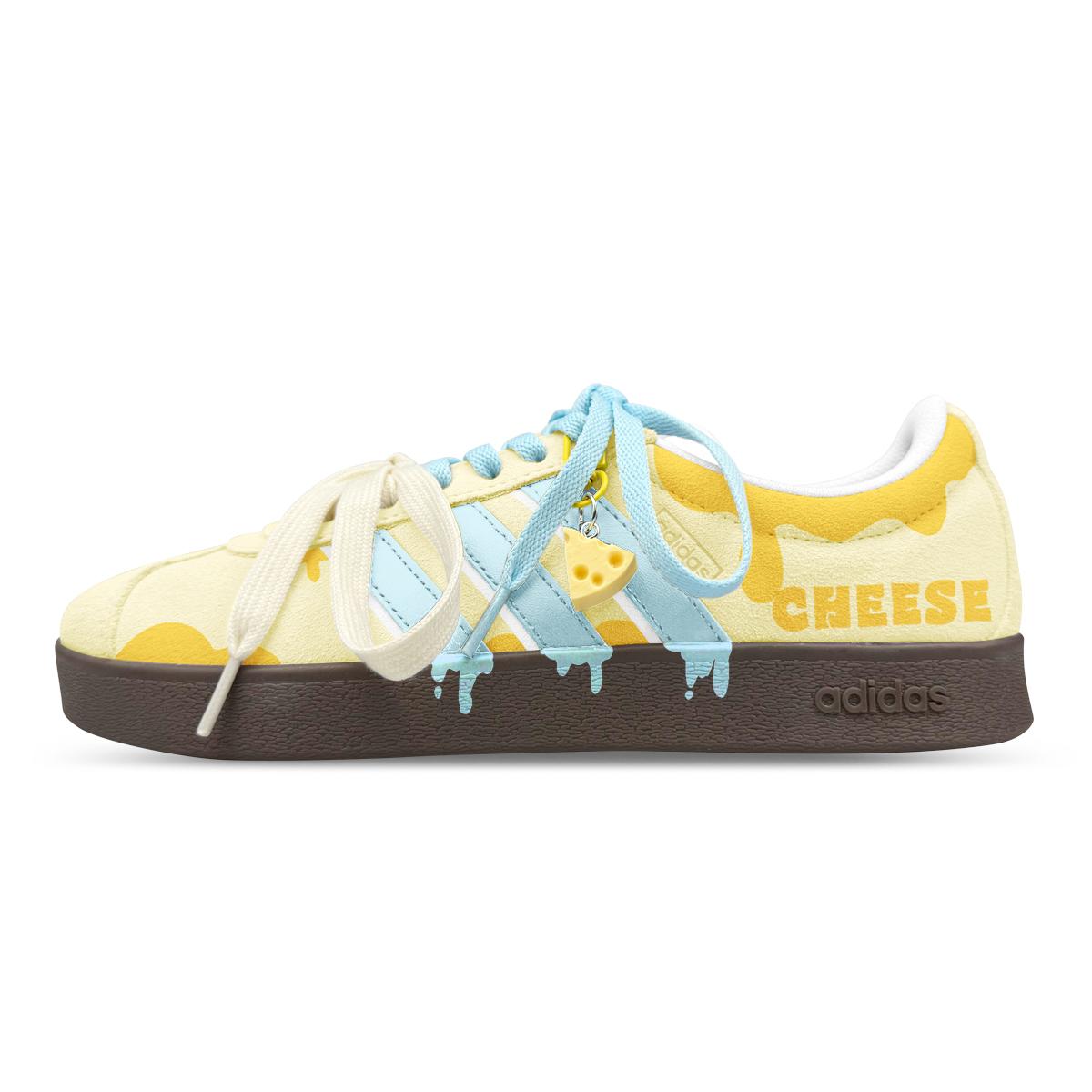 

Adidas VL COURT 2.0 Low top Skateboard Shoes Unisex White Yellow HQ1802(Team116-) 40