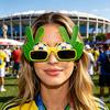 Football Theme Sunglasses, Lightweight Football Events Glasses, Funny Peace Gesture Stadium Sunglasses for Men Women Football Fans Game Day Photos