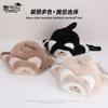 Children's hat cartoon cute plush bear pullover hat winter outdoor cold protection ear protection knitting