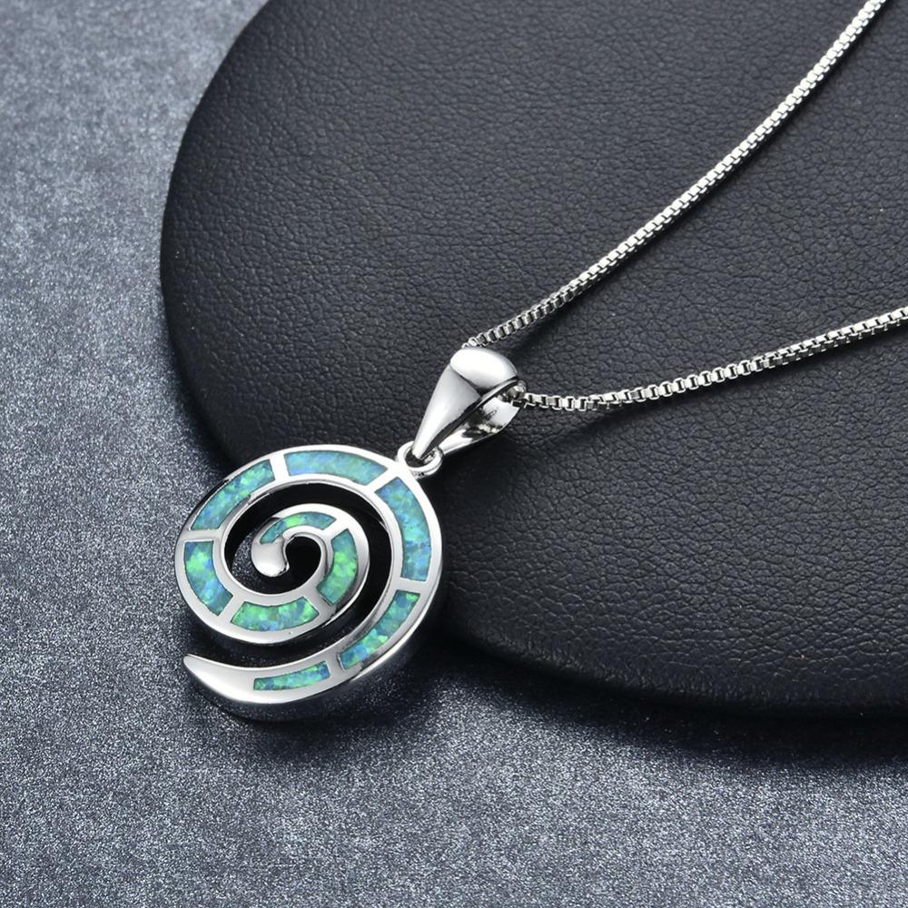 

Natural Blue Necklace for Women and Men Conch Necklace Pendant Headwear Accessory 925 silver