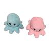 Reversible Animals Doll Double Sided Mood Flip Stuffed Animal Shape Face Flip Reversed Plush Toy Blue Pink 7.9in