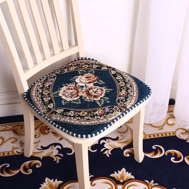 Chenier Jacquard Anti Slip Chair Cushion European Household Seat Pad Restaurant Decorat Dining Chair Mats Zippered Inner Core Can Disassembled Washed