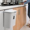 Household Home Trash Can for Kitchen Cabinet Door Wall Mount Waste Rubbish Bin 2.4 Gallon/9L