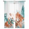 Tropical Plant Decoration Sheer Curtains Window Curtains For Living Room Bedroom Blinds Kids Room Home Decor