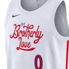 Nike NBA Collaboration Printed Straight Loose Sports Jersey Vest, City Edition, 76ers, Maxey No. 0 Unisex Tops White DO9606-105
