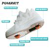 Girls 2-wheel High-top Roller Shoes Fashion Parkour Sneakers With Wheels Women's Retractable Dual-purpose Skates Sports Shoes