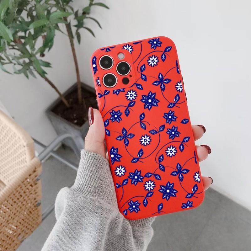 

Синий и белый фарфоровый чехол для телефона для IPhone 14 11 12 13 Pro Max X XR XSMax 6 6S 7 8 Plus, мягкий квадратный цветной чехол для телефона iPhone SE 2020-2022