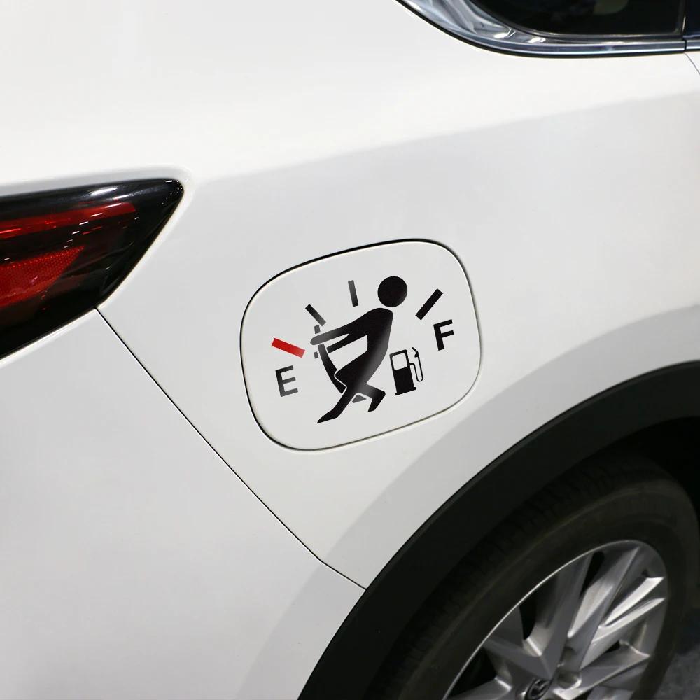 13x9.4cm Funny Gas Cap Car Sticker Refective Vinyl Decal Styling Decoration For Car Motorcycle Auto Accessories