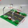 Non-Toxic Moc Bricks Railway Traffic Road Street Red Light Solar Crosswalk Sign Fence City Educational Building Blocks Dolls Kids Gifts