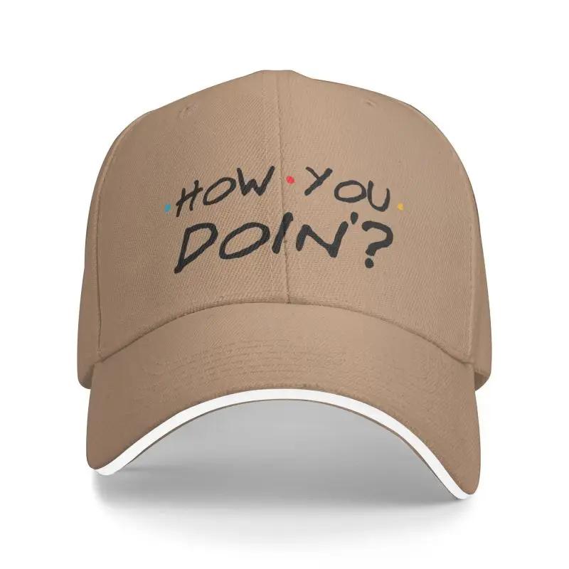 Fashion How You Doin Friends Quote Baseball Cap for Men Women Breathable TV Show Friendship Dad Hat Performance