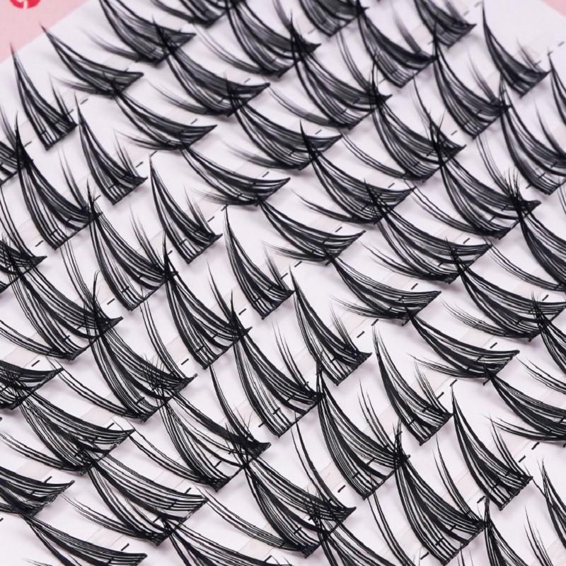 [Free Glue&Tweezers]Sunflower False Eyelashes, High-Density 10 Rows, Strip Lashes with Natural Pure Look, Triple-Segmented Set