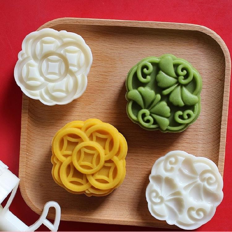 Mooncakes Mold with 2 Stamp Pineapples Cake Bakewares Hand Pressed Dessert Baking Moulds Bean Pastes Cake Molds
