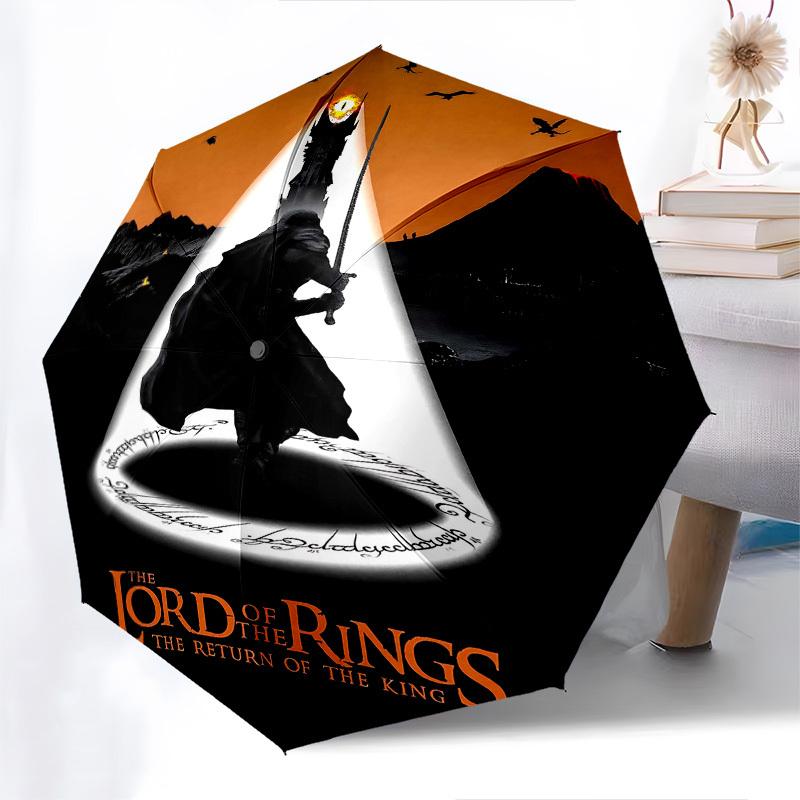 1pc The Return of the King Automatic Folding Umbrella - Compact 8-Rib Design, Durable Plastic & Iron1109L