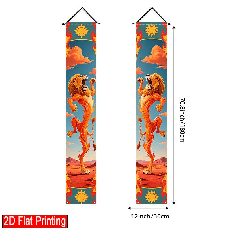Door Couplet Banner 2pcs Polyester 12x70.8in for Birthday