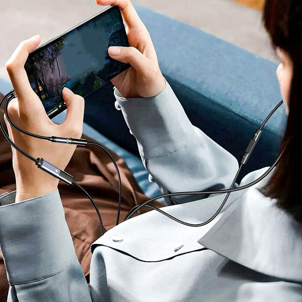 Multifunktions-USB-C-zu-3,5-mm-Adapter Universeller Typ-C-zu-AUX-Adapter Schnelles Aufladen