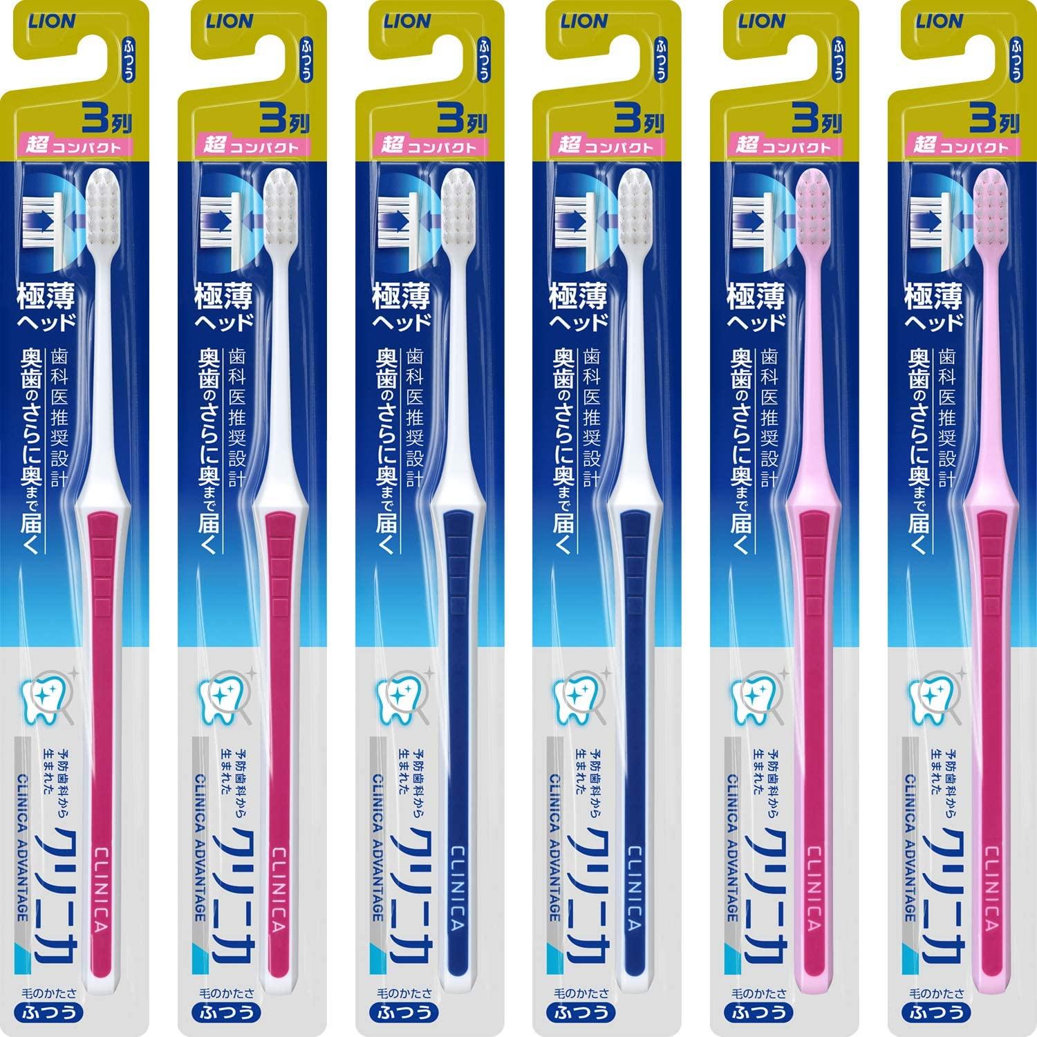 

Clinica Advantage Ultra Set of 6 Toothbrush, 3-Row, Compact, Regular, белый