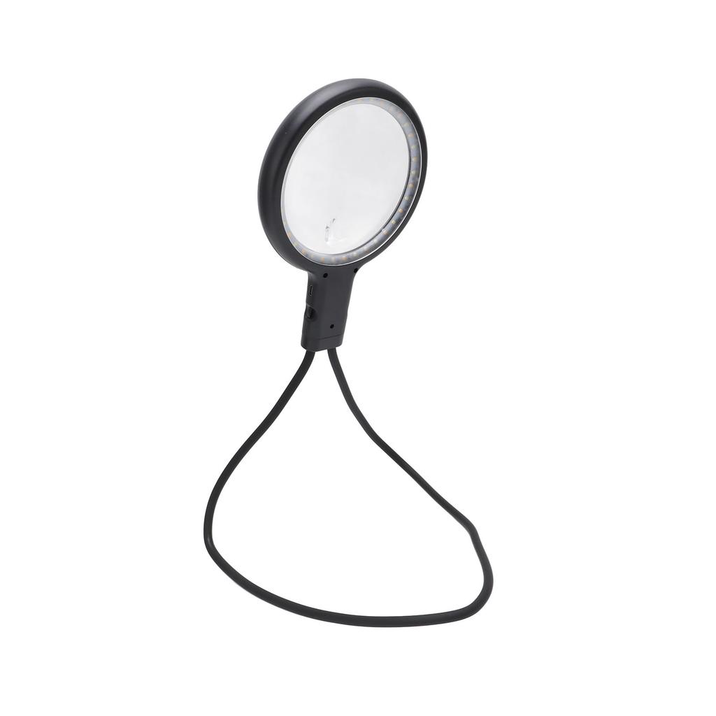Q83 LED Magnifying Glass 5X 15X 36 LEDs 3 Color Temperature Neck Hanging Magnifier for Reading Sewing Crafting