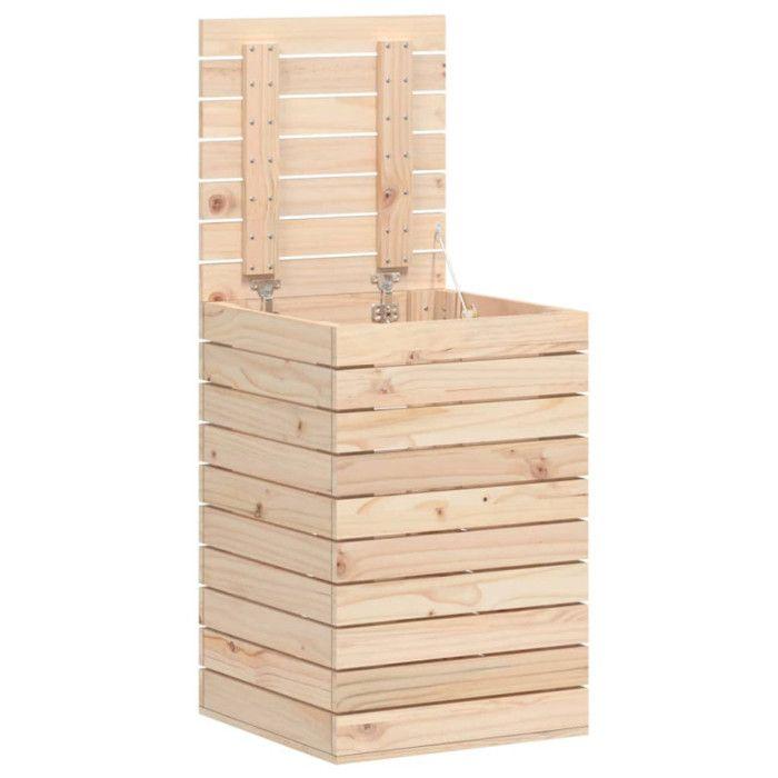 VidaXL Panier à linge 44x44x66 cm bois massif de pin 832317