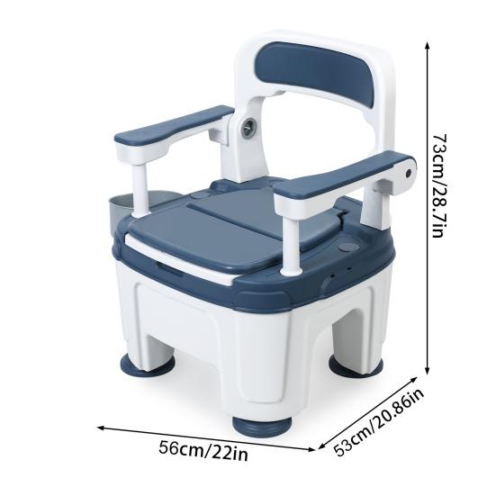 Bedside Commode, Adult Portable Toilet, Toilet Chair Seat with Handles, Height Adjustable Mobile Portable Toilet, Adult Potty Chair Load 882lb for