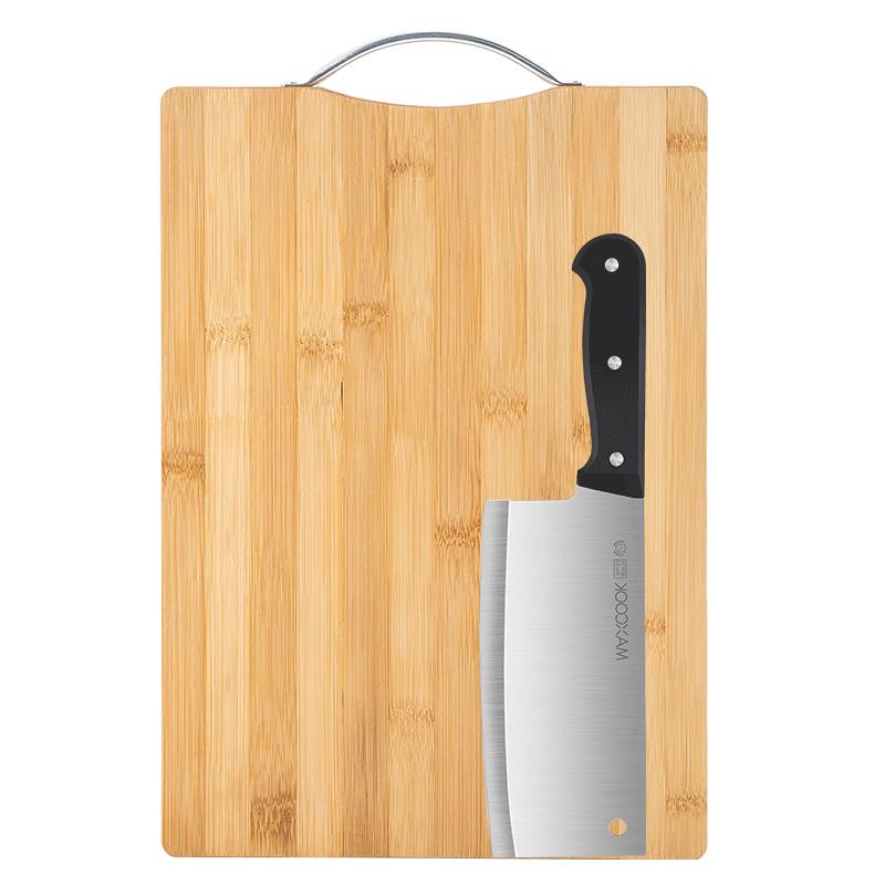 Maxcook Bamboo Cutting Board & Knife Set
