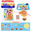 Kids Simulation Food Cooking Game Pretend Kitchen Toys Girls Play House Party Activity Games Pizza Pan Dessert Cake Hamburg Set