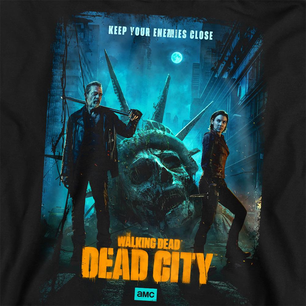 The Walking Dead Unisex Adult Dead City Negan & Maggie Poster Art Sweatshirt